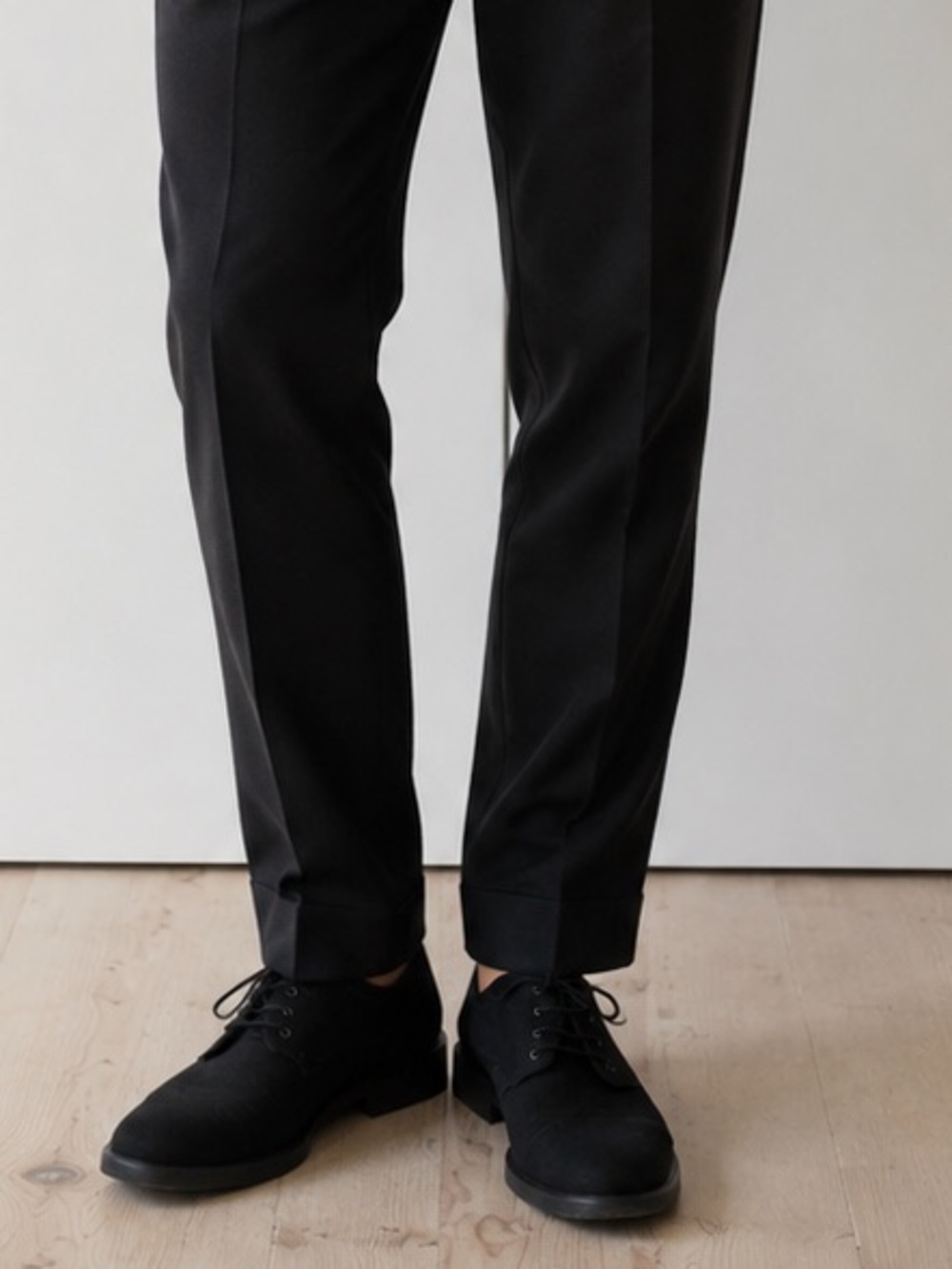 Men's Black Lace-Up Shoes - Picture 1 of 9